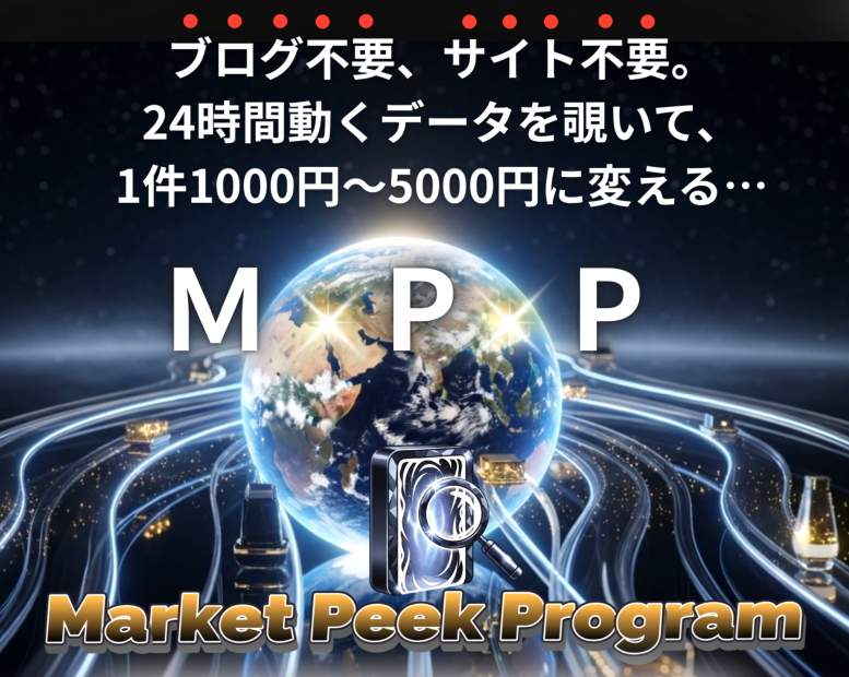 Market Peek Program (MPP) ツール画像