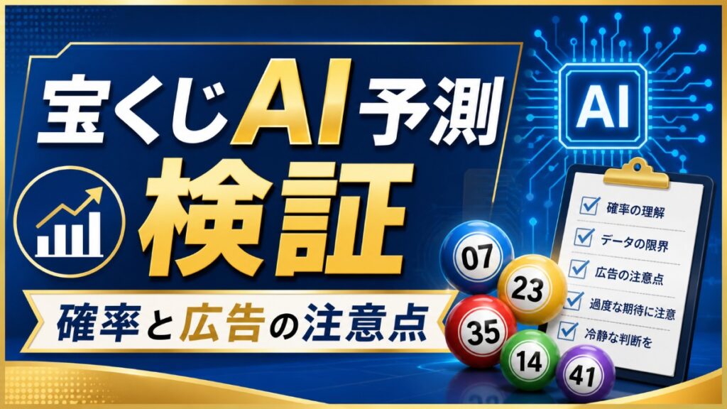 宝くじAI予測 検証 確率と広告の注意点