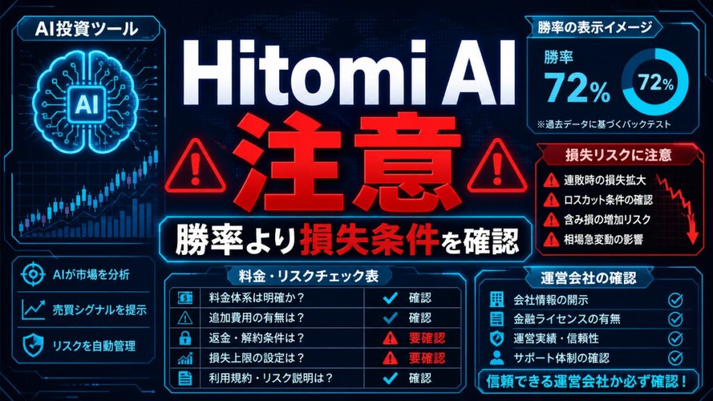 Hitomi AI 注意 勝率より損失条件を確認