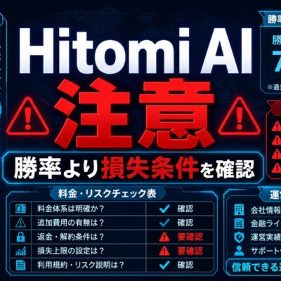 Hitomi AI 注意 勝率より損失条件を確認