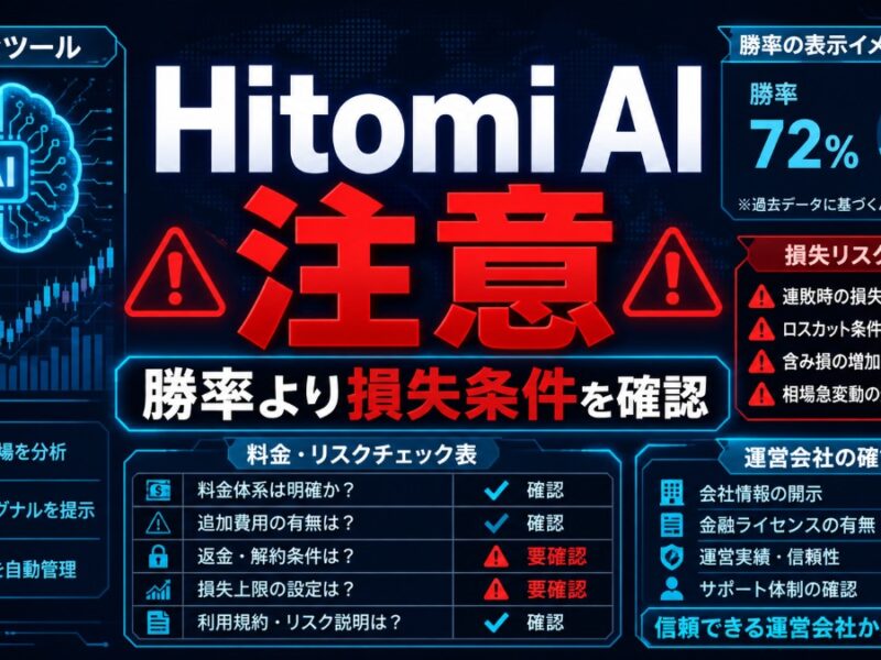 Hitomi AI 注意 勝率より損失条件を確認