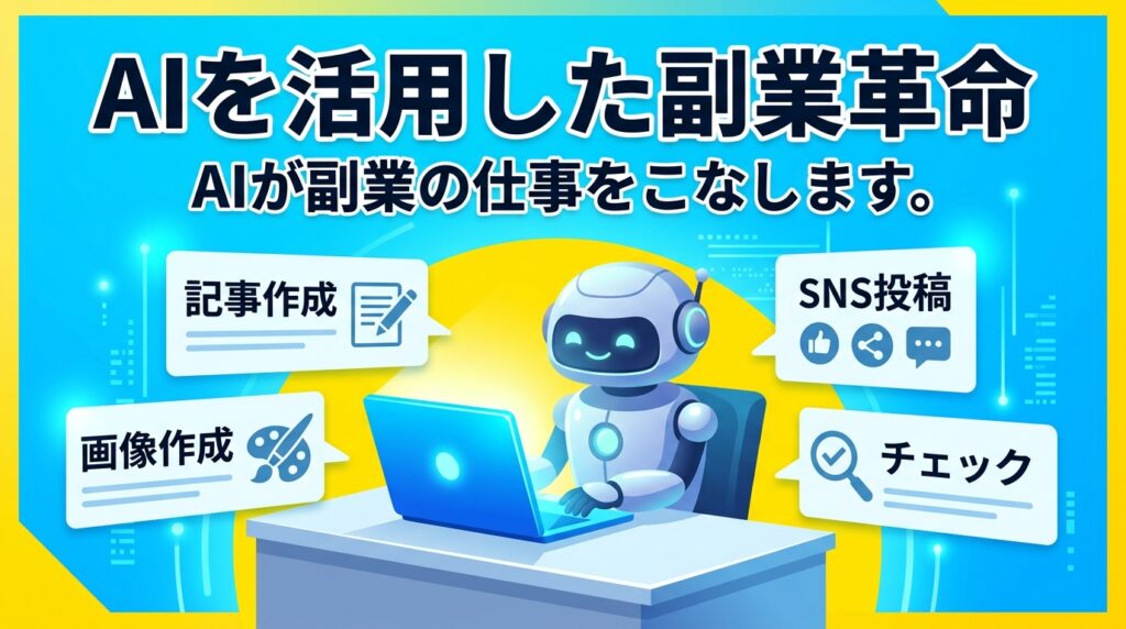 ハイブリッドAI副業システムの作業効率化を示すサムネイル